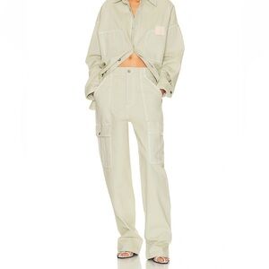 Helsa Cargo Workwear Pants in Sage